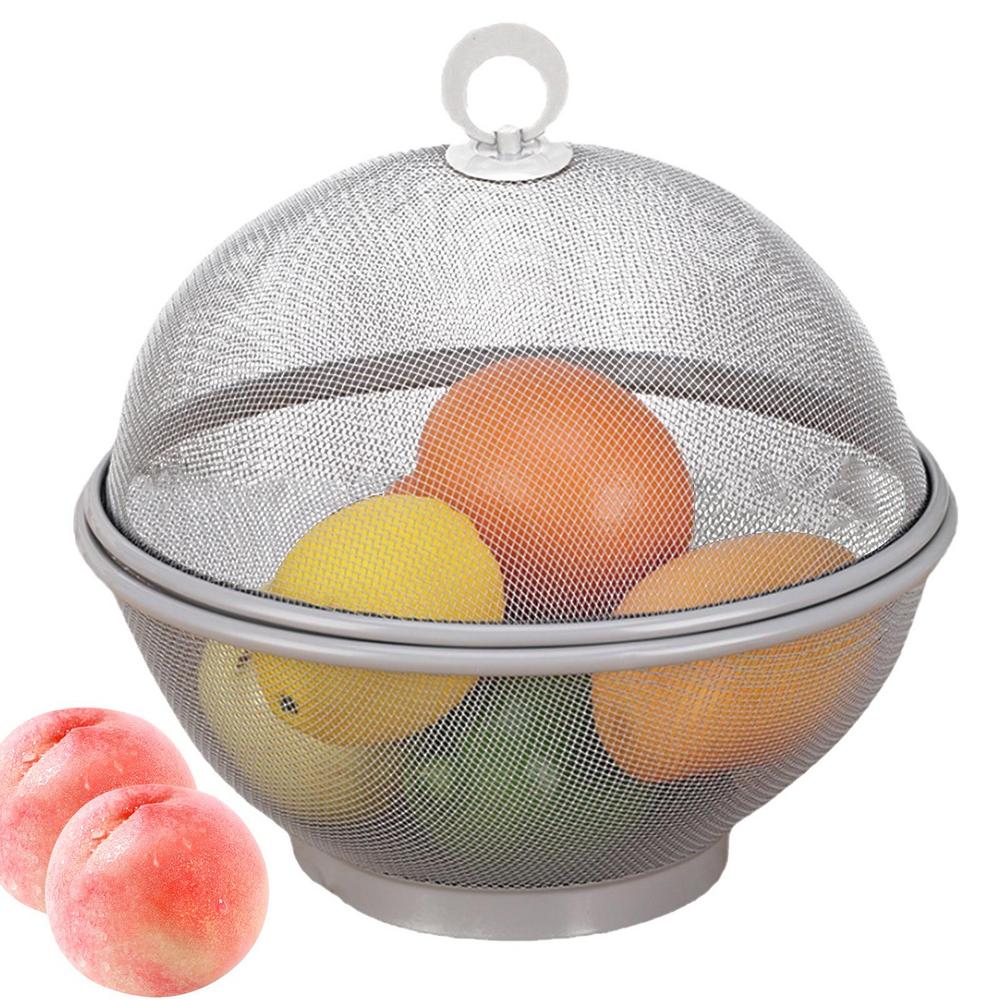 

Mesh Fruit Basket Bowl Veggies Organizer Container For Kitchen Reusable Draining Fruit Bowl For Kitchen Bakery Or Dining Room серый