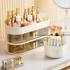 High-Sense Cream-Style Cosmetic Storage Box Dustproof Drawer-Style Desktop Organizer for Vanity Skincare Lipsticks