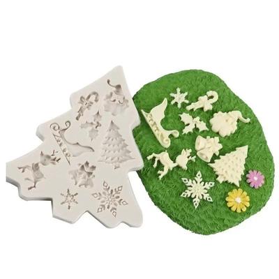 Creative Handmade Shape Molds Christmas Tree DIY Silicone Fondant Baking Decoration Tools Silicone Mold Chocolate Accessories