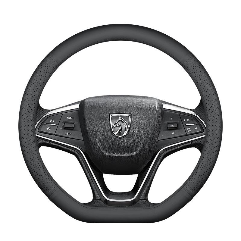 Ultra-Thin Anti-Slip Genuine Leather Steering Wheel Cover for Baojun Models 730, 630, 560, 530, 510, 310W