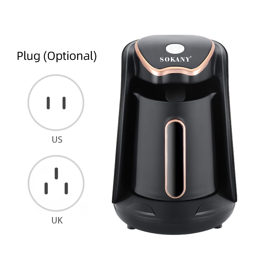 SOKANY Máquina Cafetera Eléctrica para Café Turco con Cafetera de 250ml para 1 Taza Cafetera Espresso para una Sola Porción Calefacción de 600W