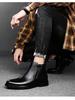 Men's Plus Size Retro Leather Round Toe Boots with Side Zipper - Breathable Cotton Low Heel Martin Boots.