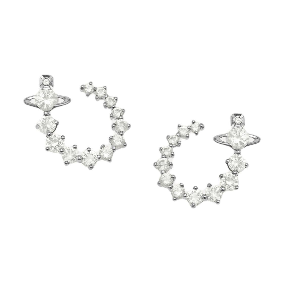 

Vivienne Westwood Lydia Saturn Arc Meteorite Earrings Women earrings Silver 6203009A-02P102 Basic Packaging-Dust Bag+Box