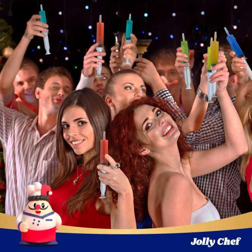 50-Pack 1.5 Oz Halloween Jelly Syringes, Medium Containers with Lids, Perfect for Plastic Shot Glasses or Jelly Cups, Great for Halloween, Thanksgivin