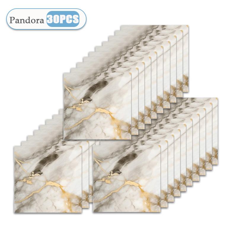 10-50PCS Marble Style Floor Stickers Thickened Self-adhesive Flooring Wear-resistant PVC Flooring Stickers Household Floor Mats