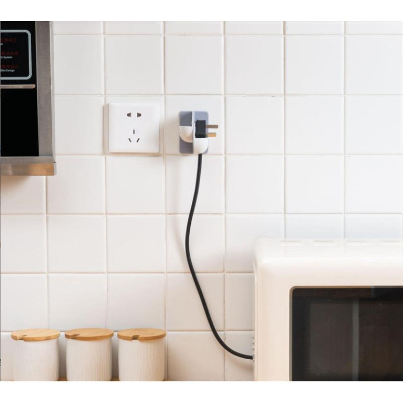 Multi-functional Creative Power Cord Plug Hook, Strong Kitchen No-hole Adhesive Hook, Socket Storage and Fixation