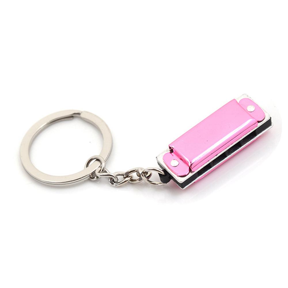 Shaped Woodwind Instruments Harmonica Keychain Keys Holder Harmonic Keyring Hanging Pedants