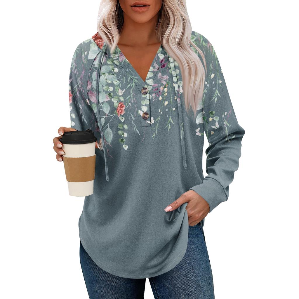 Women's Fashion Women's Lightweight Long Sleeve Pullover With Pockets Preppy Graphic Hoodie