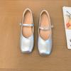 Summer new products inner height increase single shoes women's summer new soft leather shallow mouth with skirt gentle ballet flats