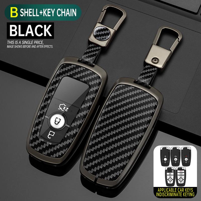 Styling Mouldings Alloy Car Remote Key Case Cover Protect Shell Bag For Ford Edge Fusion Mustang Explorer Escape F150 F250 F350