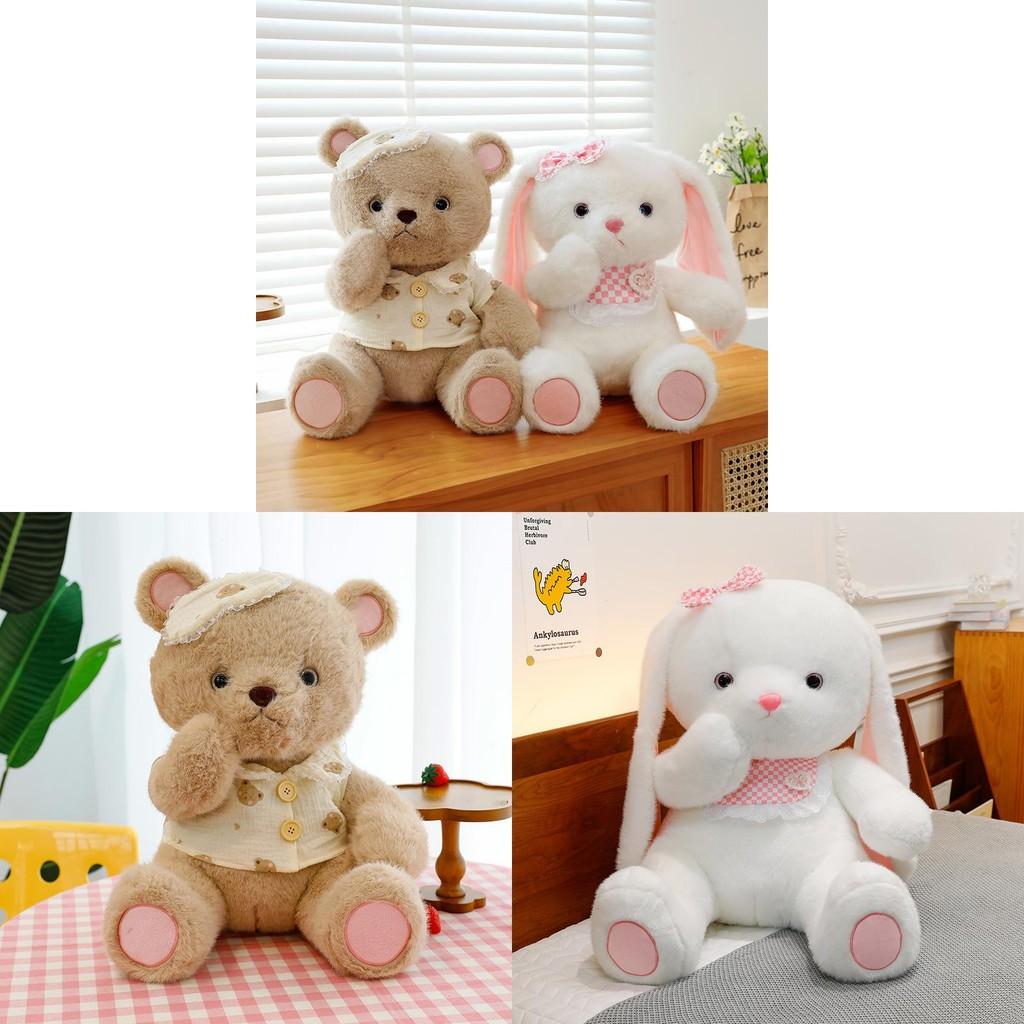 Goodnight Plush Adorable Bear And Sweetheart Rabbit Soft Toy Gift Cuddling For