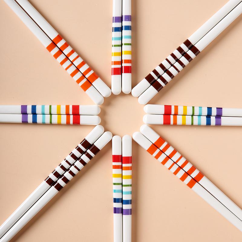 Reusable Ceramic Japanese Style Chopsticks Resistance Anti-Slip Tableware Kitchen Tool Long Chopsticks Chopstick Tableware Gifts