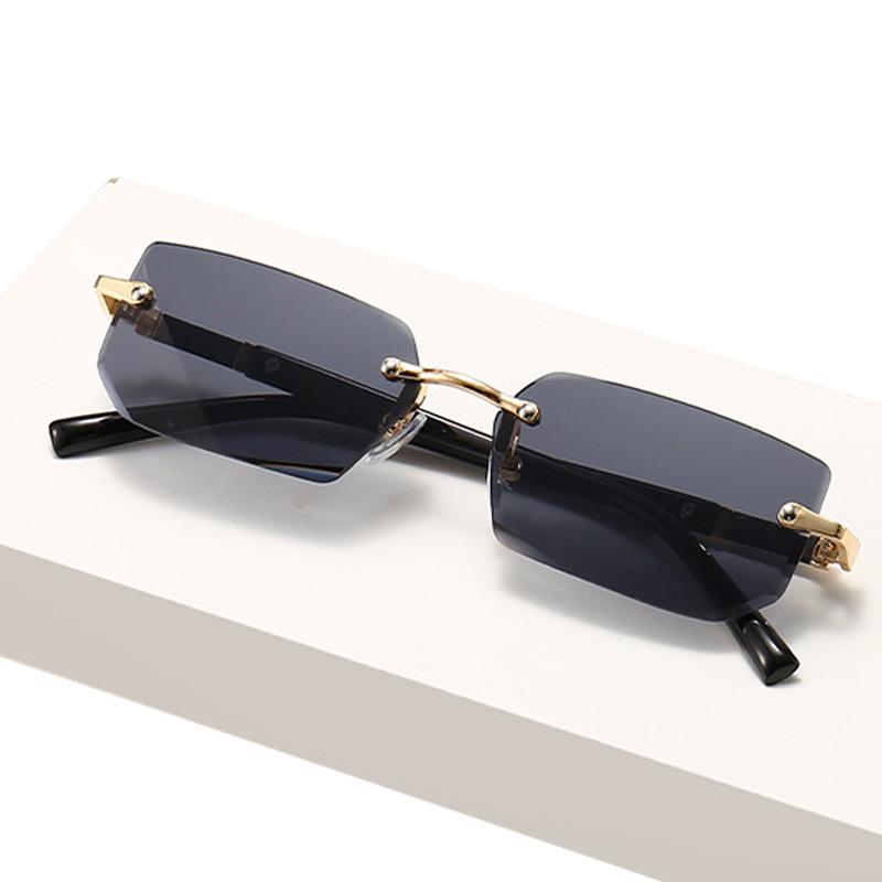 Retro Korean Myopia Sunglasses Seaside Frameless Eyeglasse Anti UV Shades Near Sight Diopters 0 To -4.0