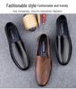 Men's Casual Leather Slip-On Shoes: Soft Sole, Comfortable Cowhide, Wedge Heel, Large Sizes