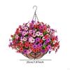 Artificial Flowers Basket DIY Chain Flowerpot Fake Hanging Plant for Porch Deck Yard Decoration
