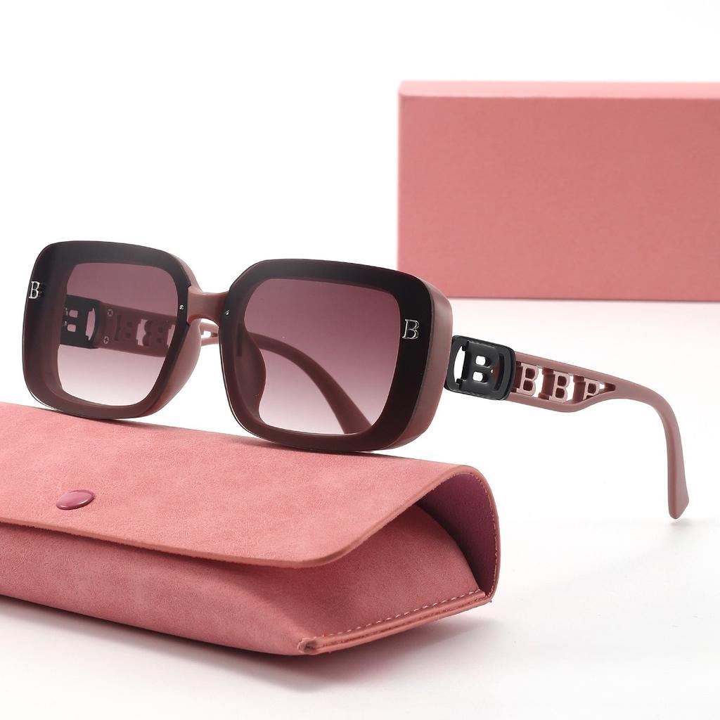 Lunettes de soleil carrées de luxe avec branches lettrées, Lunettes de soleil stylées pour femmes et hommes.