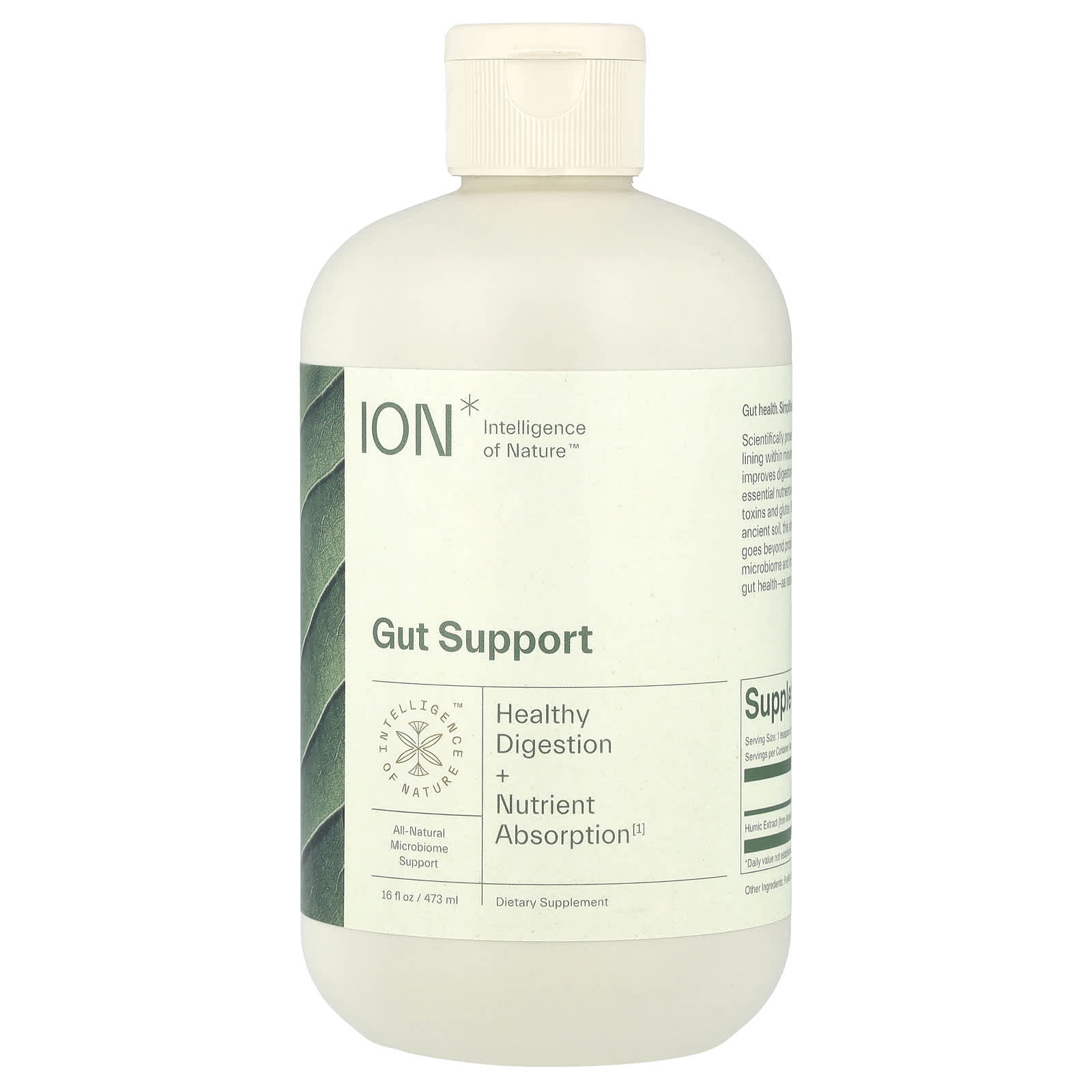 

ION Intelligence of Nature, Gut Support, 5 mg, 16 fl oz (473 ml)