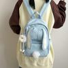 Korean version of sweet schoolbag for girls, cute rabbit ears backpack for high school students, light high school students, small backpack for travel