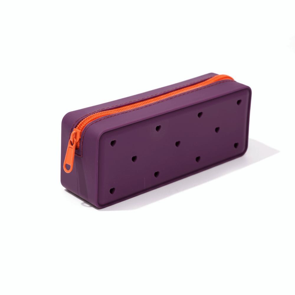 Simple Large Capacity Pen Bag Waterproof Silicone Pen Storage Bag Multifunctional Makeup Brush Holder Student