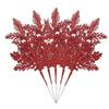Artificial Pine Leaves Branches Christmas Gold Silver Fake Plants Glitter Garland Xmas Tree Ornament Home Room Decoration Plant