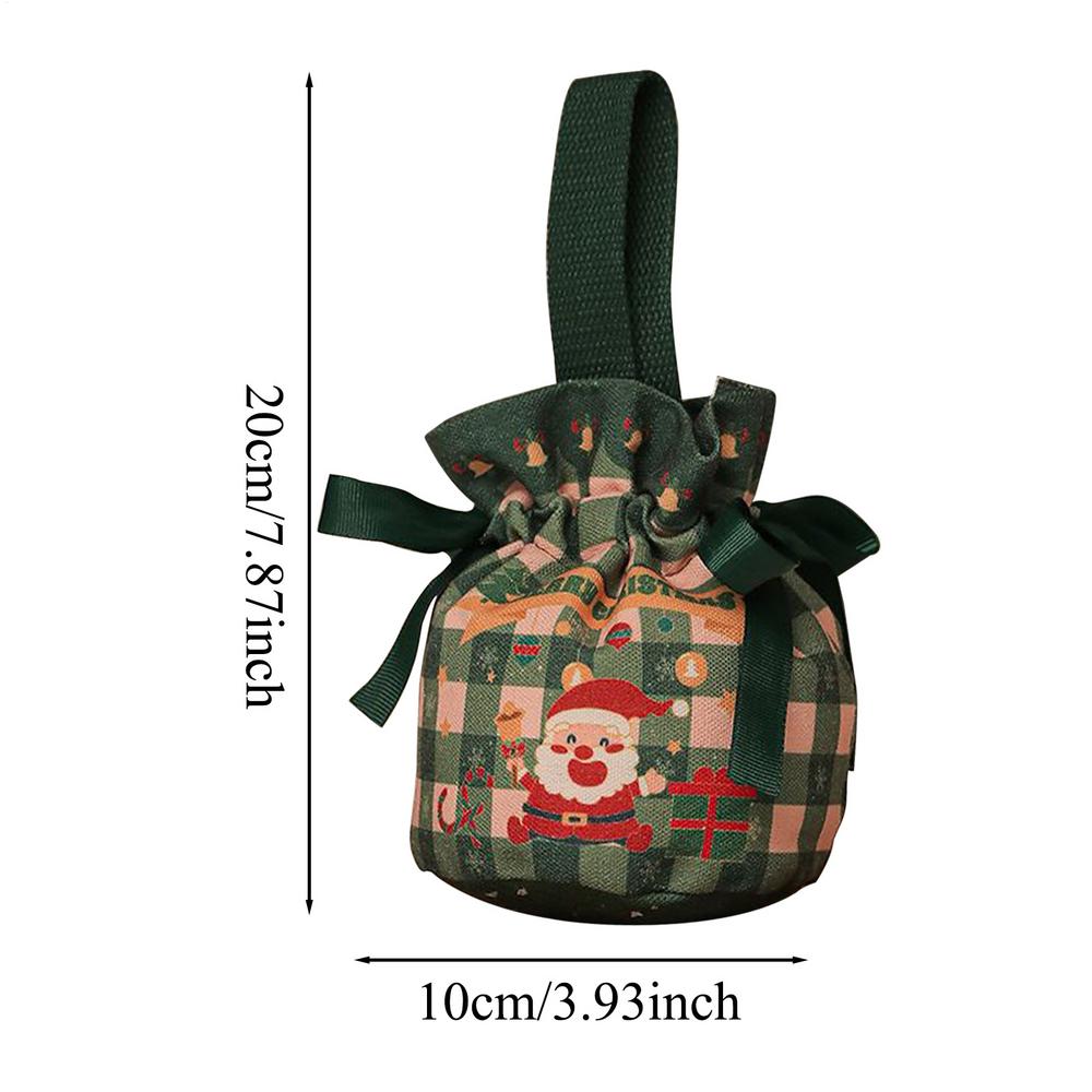 1 шт. Рождественский мешок для угощений Рождественские подарочные пакеты на завязках Пакеты для подарков на праздник Праздничные пакеты Упаковочные пакеты для рождественских подарков A