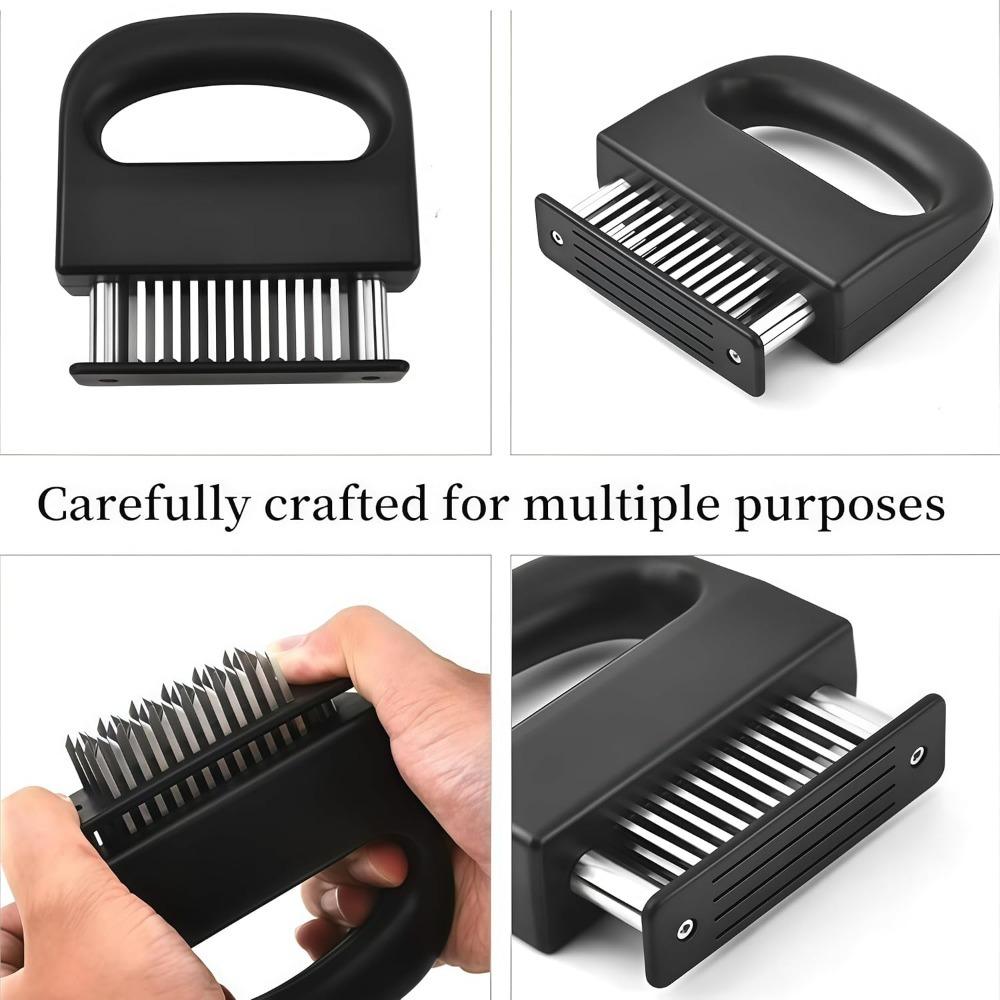 Ultra Sharp 48 Needle Meat Tenderizer Stainless Steel Tool for Beef Pork Turkey Fish Tenderizing Kitchen Cooking Accessories