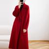 100% Wool Women Coat Autumn Wool Long Coat Handmade Pea Coat Winter Warm Wool Long Jacket Overcoat