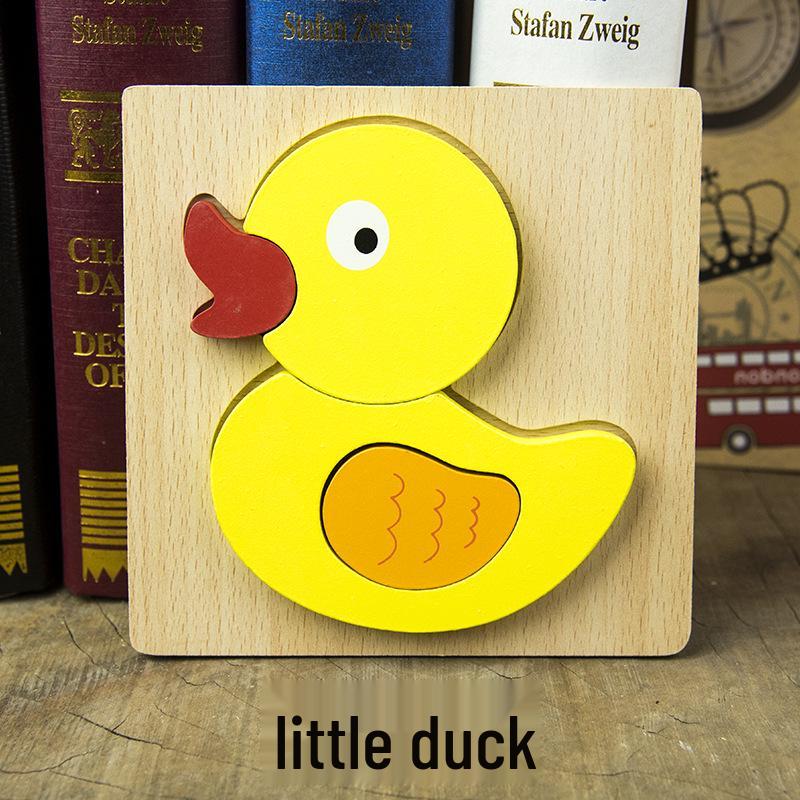 Animal 3D Wooden Jigsaw Puzzle Board for Toddlers (1-3 Years)