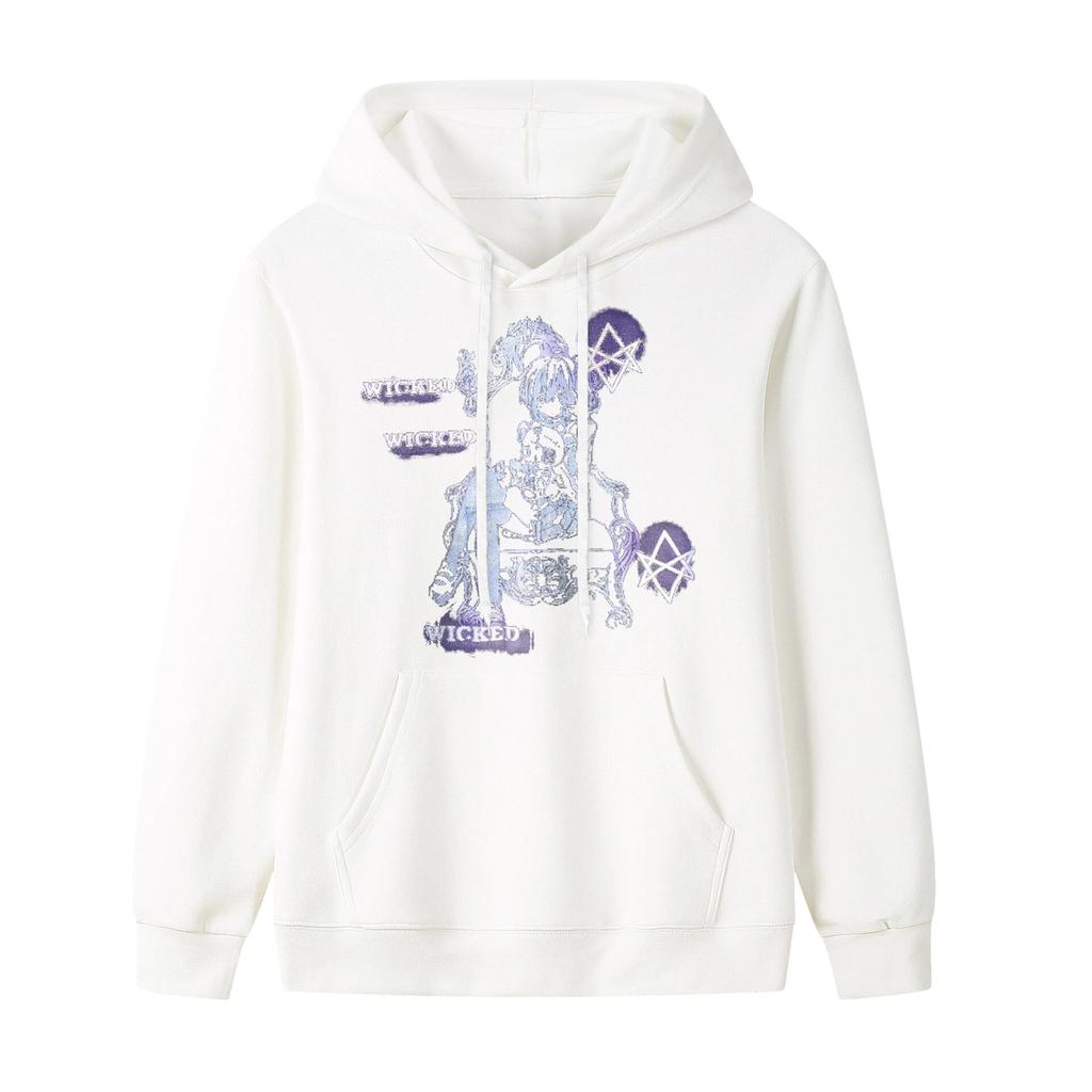 Graficky potištěná mikina s kapucí pro Unisex a woUnisex podzimní a zimní Harajuku mikina s kapucí pro Unisex's retro bunda pro street wear