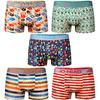 SUNIU Men's Boxer Briefs, Breathable, Moisture-Wicking Cotton Underwear Set, 5-Pack (L/Waist: 66-75cm, [A] 5-Pack)