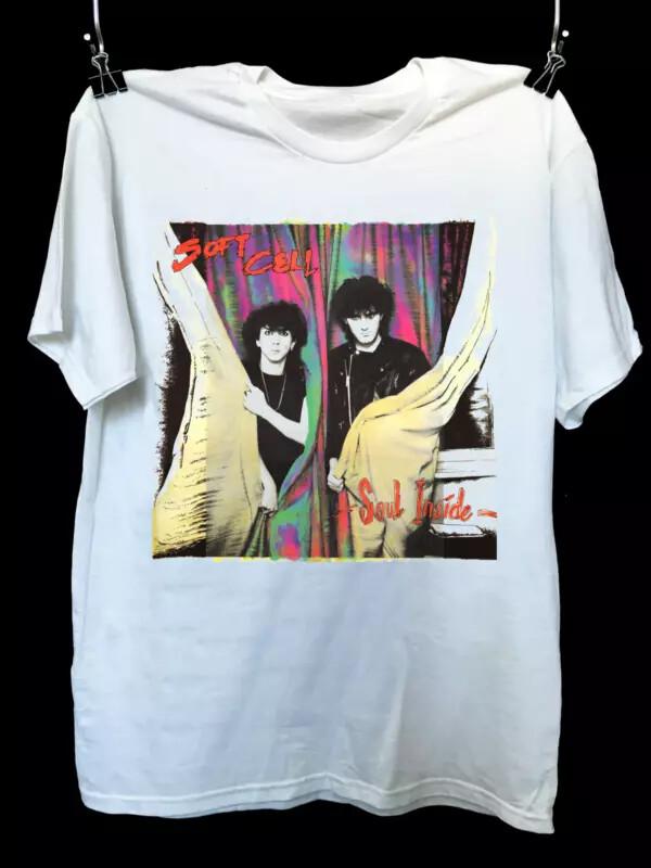 NOWA Rzadka Bawełniana Koszulka Soft Cell Prezent Dla Fana Biała Unisex,biała Koszulka Unisex