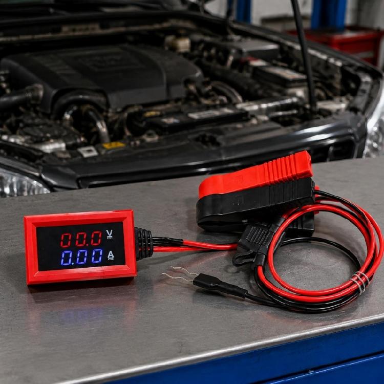 Car and Motorcycle Battery Drain Tester with Current Voltages Display, Automotive Electrical Tool for Leak Source and Standbys Current Checks