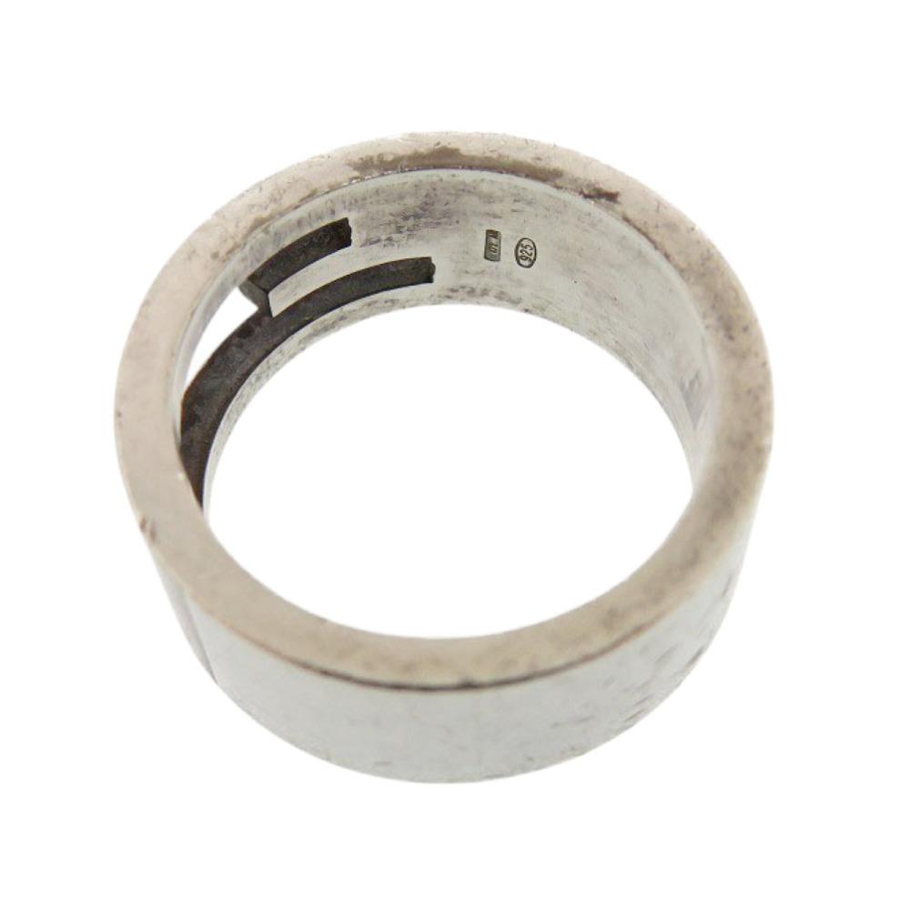Used AUTHENTIC GUCCI Cutout GRing Silver Silver925 #11(JP Size)