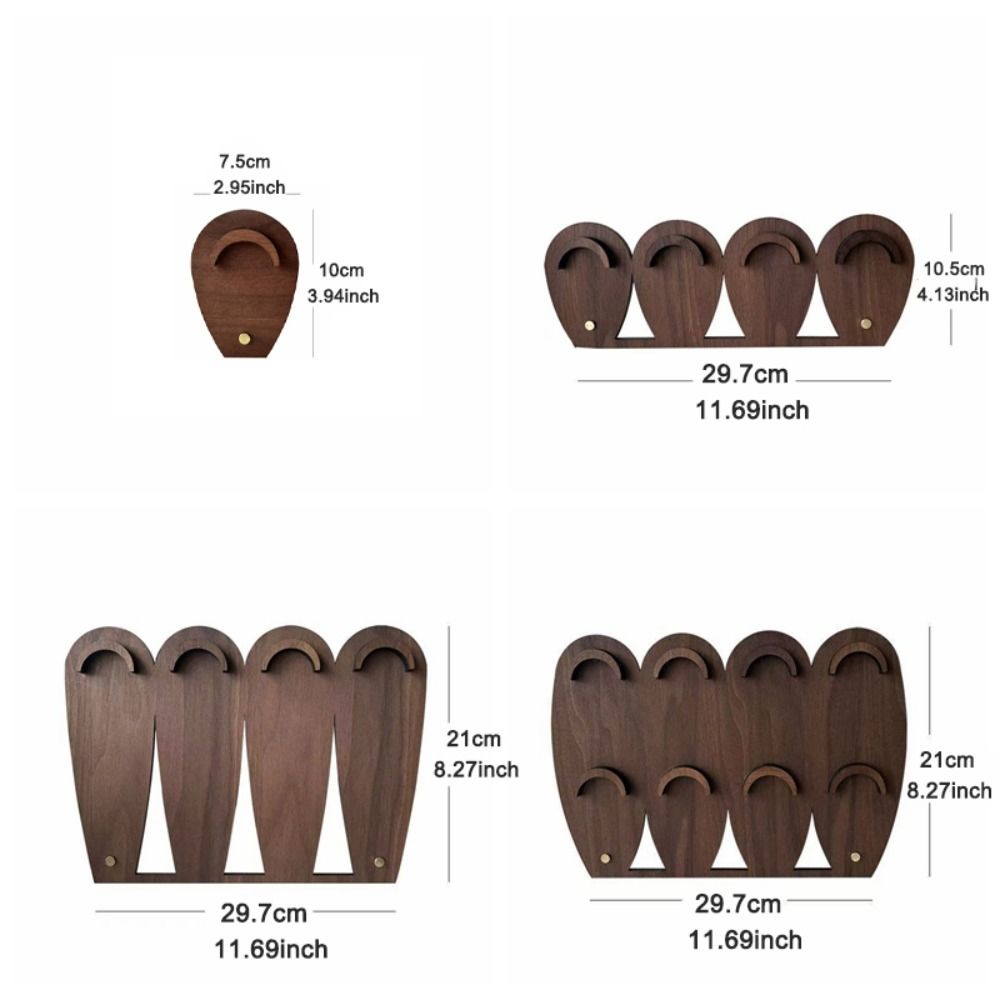 Hand Bangle Bracelet Tray Wood Jewelry Holder Durable Necklace Display Stand  Gift