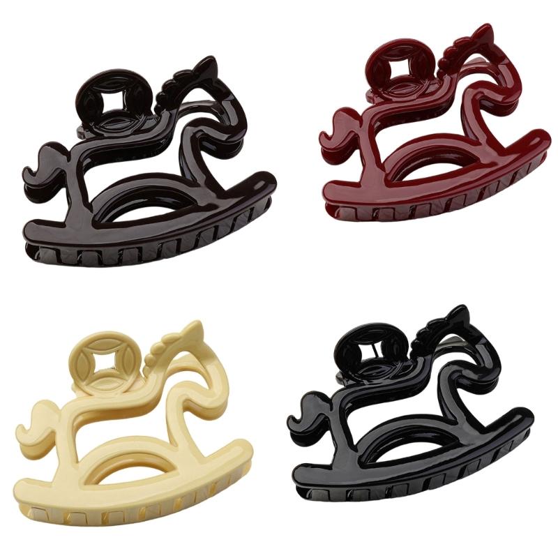Fantasy Horse Hair Claw Clip Gripper For Women Barrette Slip Resistant Hair Accessory Elegant Design Styling