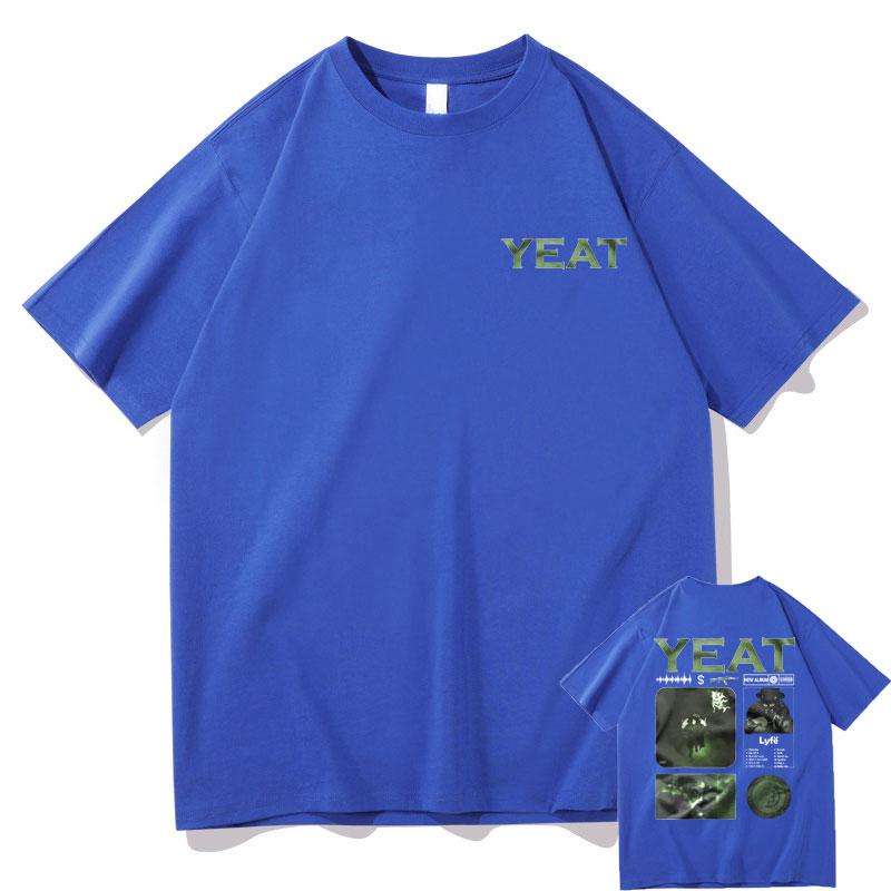 Limited Edition Rapper Yeat New Album Print Tshirt Men Women Hip Hop Round Neck Oversized Tshirt Mens Fashion Loose Streetwear