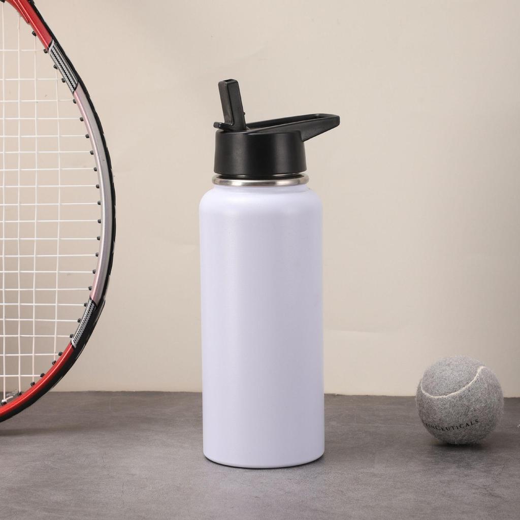 304 Stainless Steel Portable Outdoor Thermos with Handle - American Style, Large Capacity Car Water Bottle