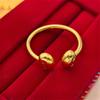 Gold-Plated Brass Pig Nose Open Ring: European & American Style Fashionable Women's Finger Ring