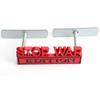 1Pc 3D Metal Stop War Edition Logo Car Front Grille Badge Side Fender Rear Trunk Emblem Sticker Decal