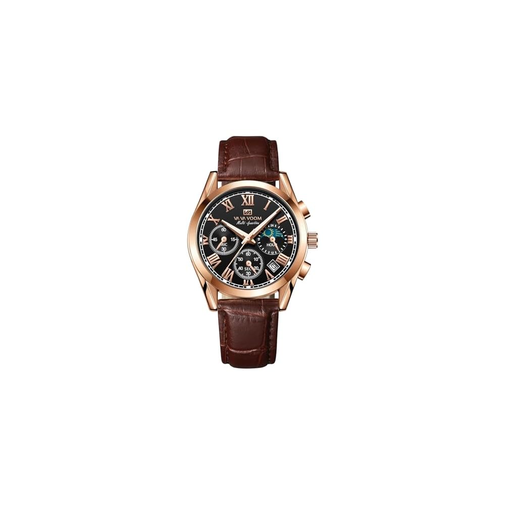 Hannah Martin Men s Multi-Function Watch Date Display Luminous Hands Waterproof Casual Strap Watch