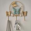elegant Nordic Style Butterfly Wall Hooks Handmade INS Iron Art Coat Hanger Painted Wall Mounted Metal Storage Rack Iron