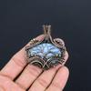 Owyhee Opal Pendant, 999 Copper Wire Wrapped Jewelry, Gemstone Pendant, Gift For Her Handmade Dainty Jewelry