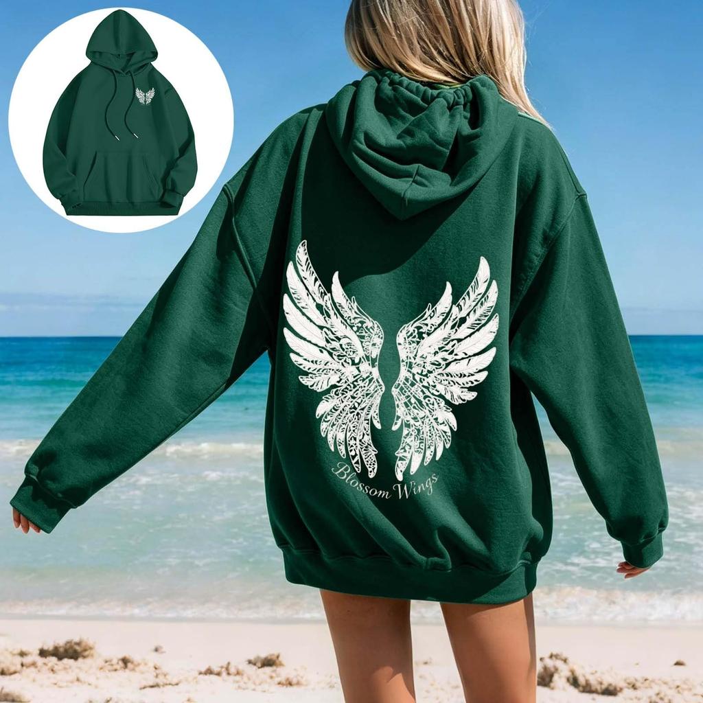 Comfortable Unisex Casual Long Sleeve Hooded Sweatshirt with Print for Men and Women