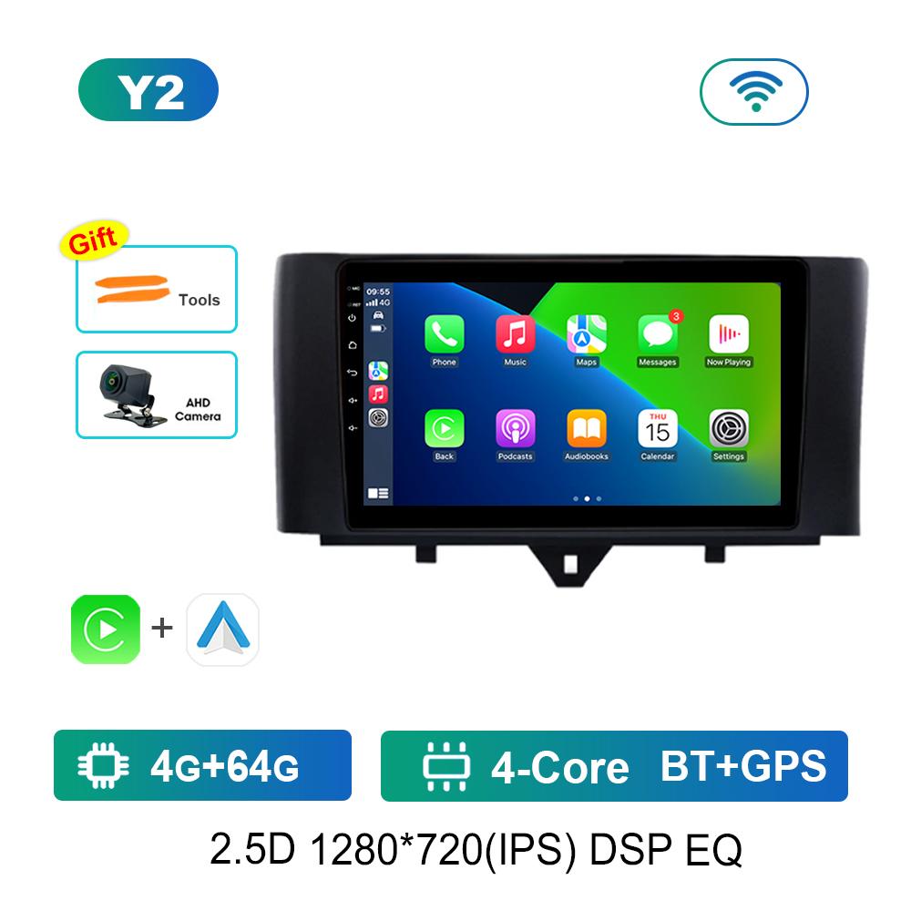 Sistem Inteligent Android de 9 inch pentru Smart fortwo 2011 - 2015 Video Auto Multimedia Navigație GPS 4G DSP Stereo BT Instrumente Auto