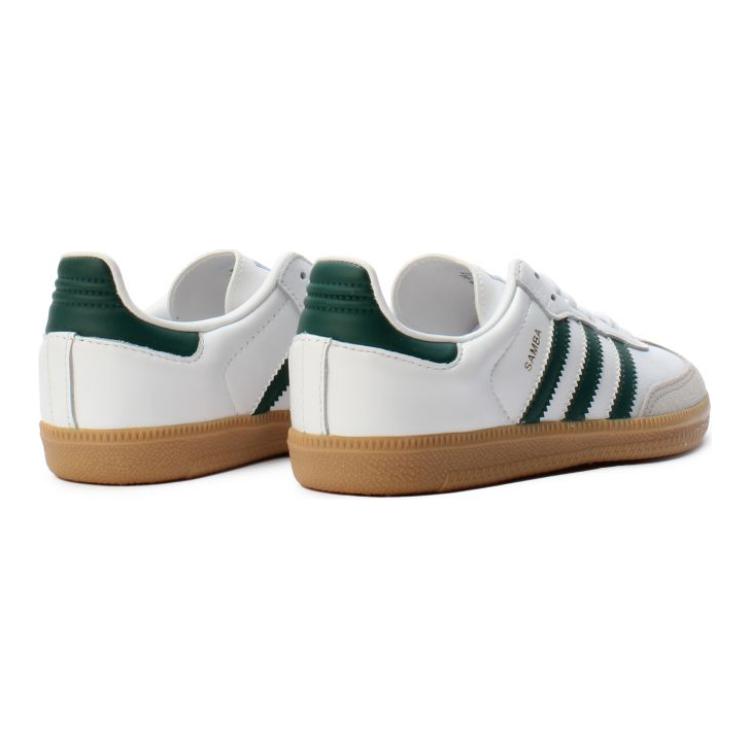 Adidas Samba OG J White Collegiate Green Gum Kids Sneakers Cloud-White IE1334