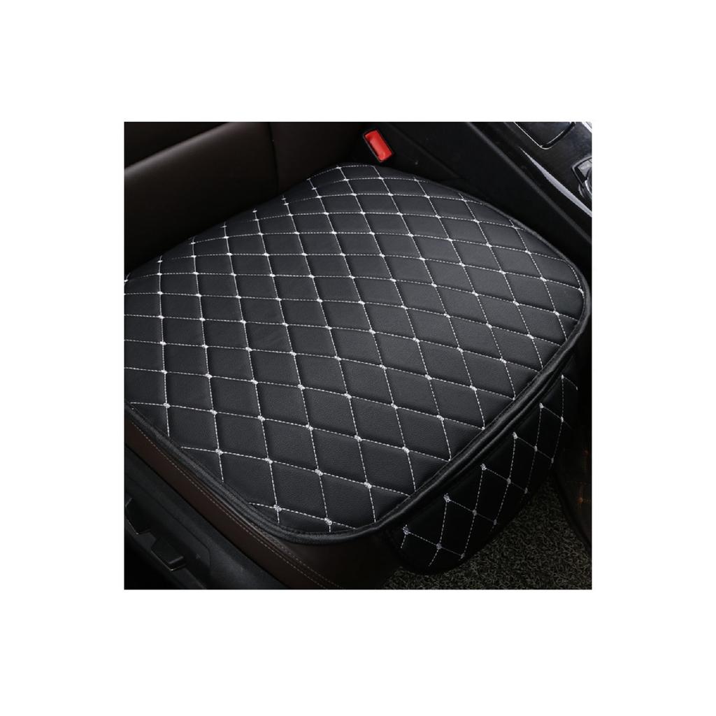 Car Seat Cushion Front And Rear Set 3 Pieces Add Style To Your Car Black Fabric Black
