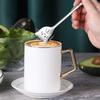 Cat Face Coffee Spoon, 304 Stainless Steel Cute Hanging Spoon with Curved Tail, Long Handle, Stirring Spoon for Mug Cup, Coffee Milk Tea Dessert Gift