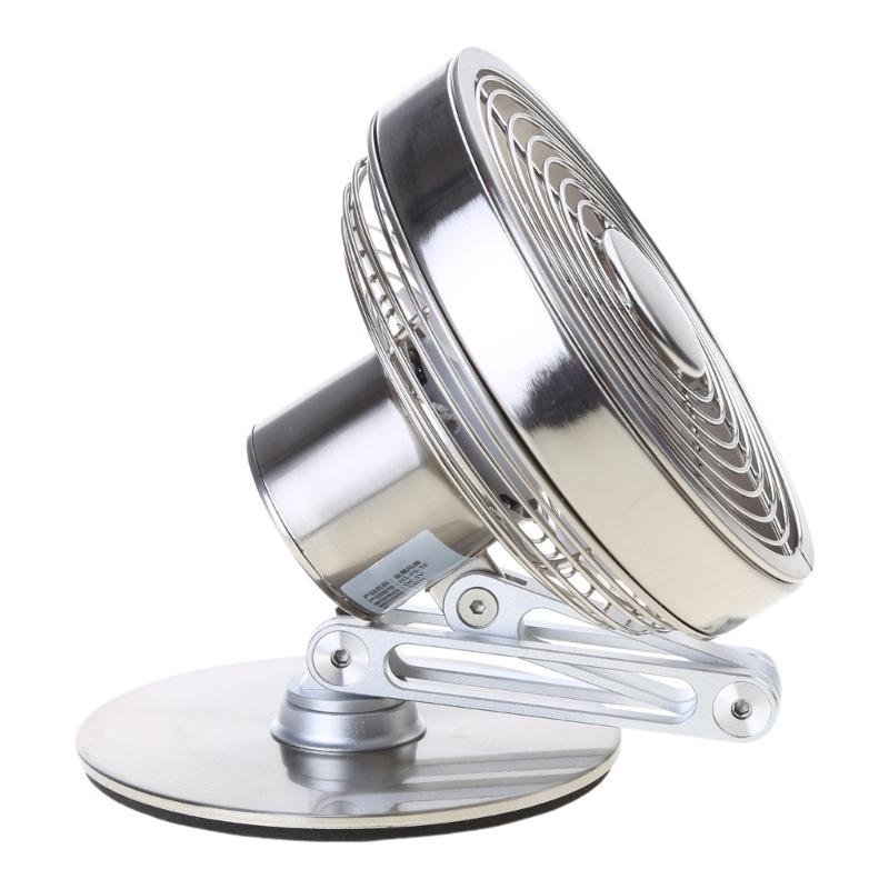 USB Desk Fan 4.6Inch Desktop Fan, Small Metal Cooling Fan 3Speed Adjustable Height Rotatable