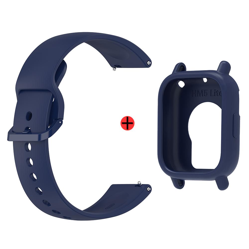 Pro Redmi Watch 5 Lite Silikonový řemínek k hodinkám + Pouzdro Sportovní pásek Spona stejné barvy Náhradní náramek pro Redmi Watch 5 Lite