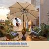 9ft Outdoor Patio Umbrella with Push Button Tilt and Crank Handle, Outdoor Patio/Market Table Umbrella, UV Protected, Waterproof